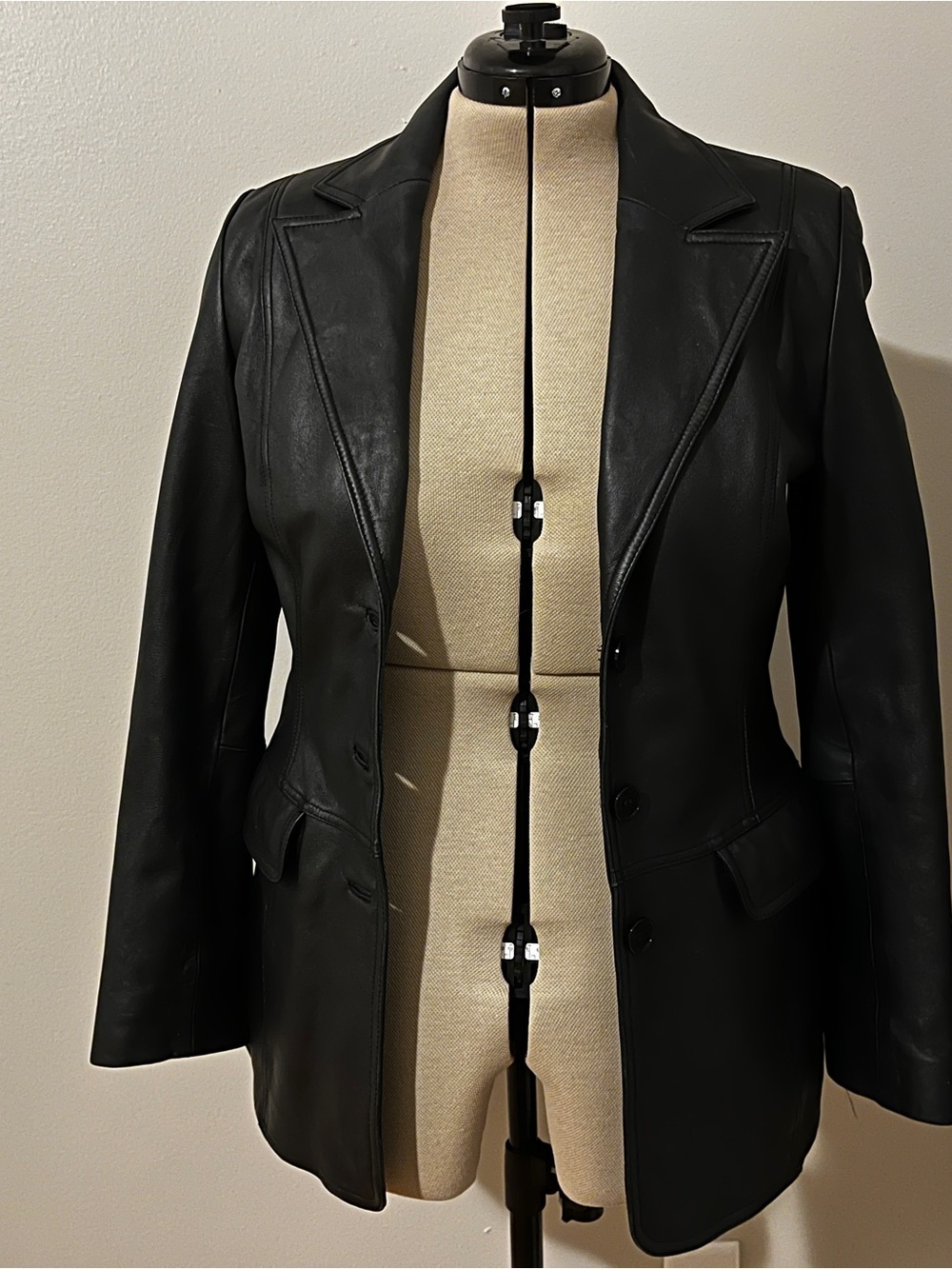 Rampage Black Leather Blazer Jacket
